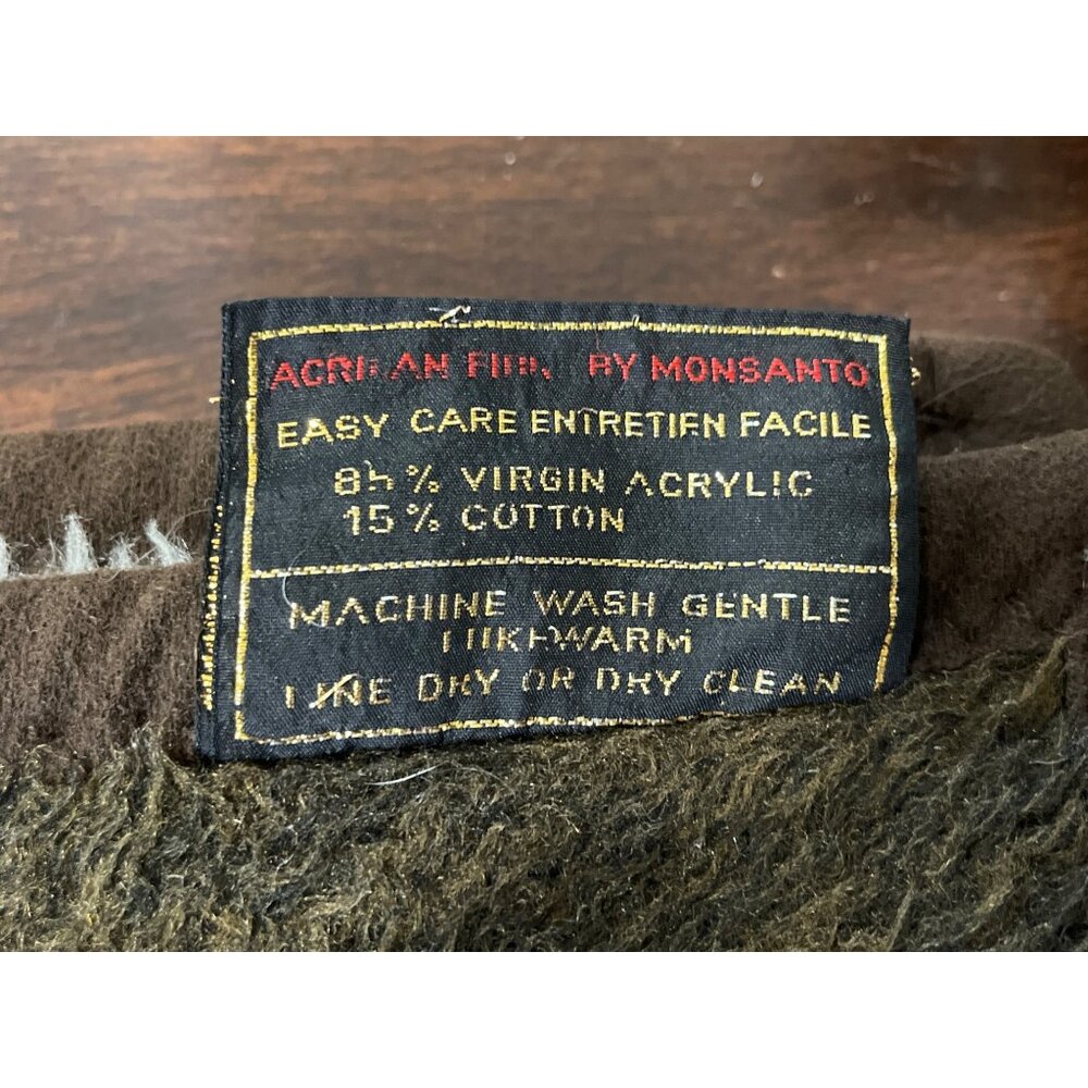 Biederlack Panda Blanket Velour Reversible Vintage Germany Monsanto 54" x 74" - Picture 5 of 5